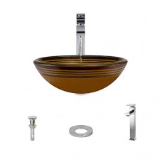 615 Chrome Bathroom 721 Vessel Faucet Ensemble (Bundle - 4 Items: Vessel Sink  Vessel Faucet  Pop-Up Drain  and Sink Ring) - B00KDMPU28